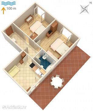 Apartment A-2617-b - Apartments Podaca (Makarska) - 2617