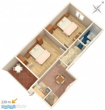 Apartment A-2631-a - Apartments Podaca (Makarska) - 2631