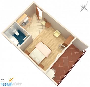 Studio flat AS-2649-a - Apartments Zaostrog (Makarska) - 2649