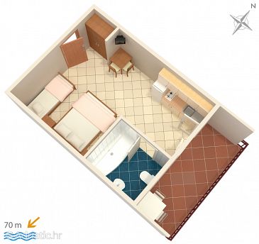 Studio flat AS-2649-c - Apartments Zaostrog (Makarska) - 2649