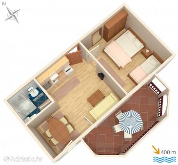 Apartment A-2658-e - Apartments Tučepi (Makarska) - 2658