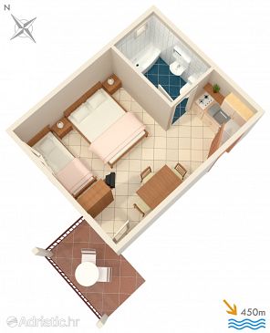 Studio flat AS-266-d - Apartments Orebić (Pelješac) - 266