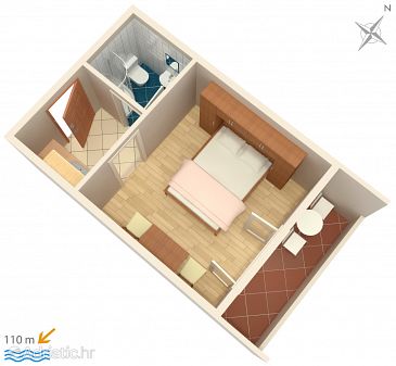 Studio flat AS-2672-a - Apartments Makarska (Makarska) - 2672