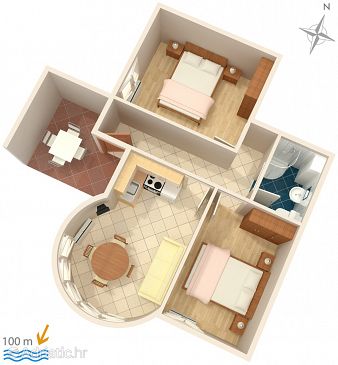 Apartment A-2686-a - Apartments Promajna (Makarska) - 2686