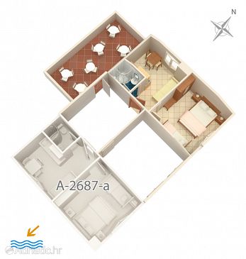 Apartment A-2687-b - Apartments and Rooms Slano (Dubrovnik) - 2687