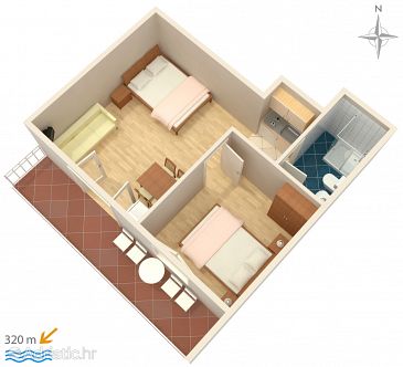Apartment A-2708-a - Apartments and Rooms Promajna (Makarska) - 2708