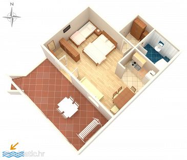 Studio flat AS-2708-a - Apartments and Rooms Promajna (Makarska) - 2708