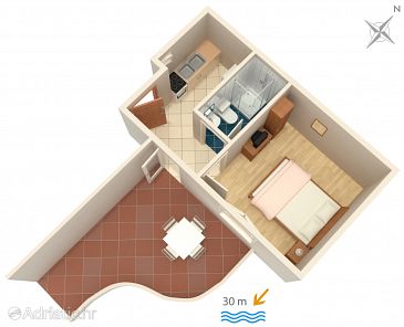 Apartment A-2711-c - Apartments Podaca (Makarska) - 2711