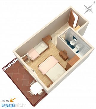 Studio flat AS-2718-a - Apartments Brela (Makarska) - 2718