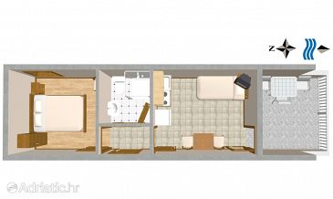 Apartment A-2737-b - Apartments Duće (Omiš) - 2737