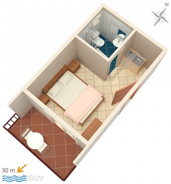 Studio flat AS-2746-b - Apartments and Rooms Duće (Omiš) - 2746