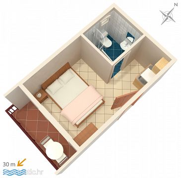 Studio flat AS-2746-c - Apartments and Rooms Duće (Omiš) - 2746