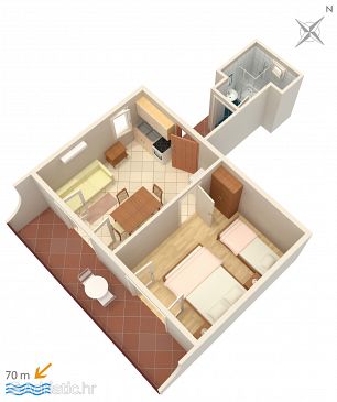 Apartment A-2750-a - Apartments Pisak (Omiš) - 2750