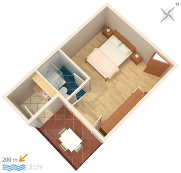 Studio flat AS-2751-a - Apartments Omiš (Omiš) - 2751