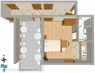 Studio flat AS-2768-a - Apartments and Rooms Duće (Omiš) - 2768