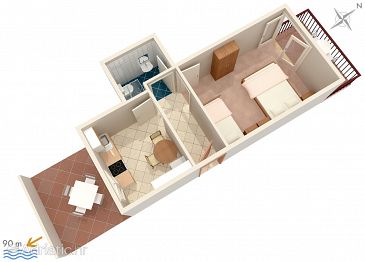 Apartment A-2783-a - Apartments Podaca (Makarska) - 2783