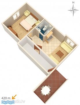 Apartment A-2784-a - Apartments and Rooms Gradac (Makarska) - 2784
