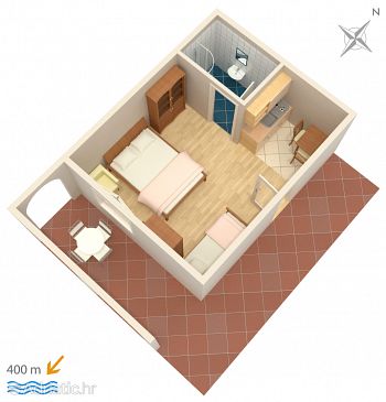 Studio flat AS-2801-a - Apartments Duće (Omiš) - 2801