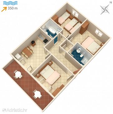 Apartment A-2841-a - Apartments Mirca (Brač) - 2841