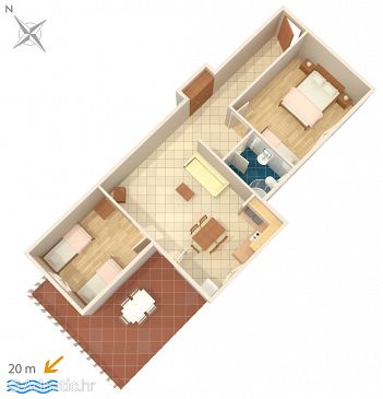Apartment A-2970-b - Apartments Ražanj (Rogoznica) - 2970