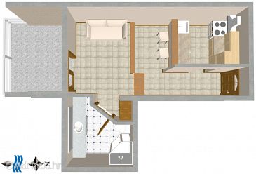 Studio flat AS-3001-c - Apartments Split (Split) - 3001
