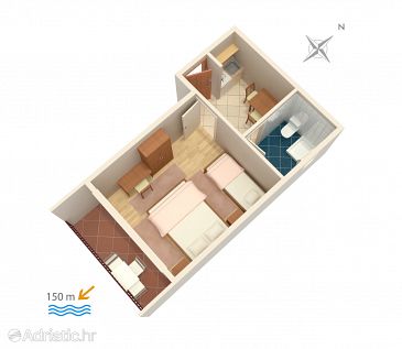 Studio flat AS-301-a - Apartments and Rooms Baška Voda (Makarska) - 301