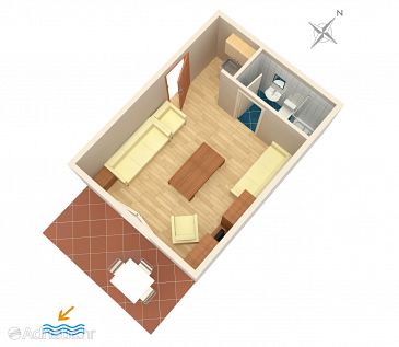 Studio flat AS-302-a - Apartments Drvenik Donja vala (Makarska) - 302