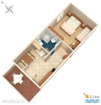 Apartment A-3021-e - Apartments and Rooms Valbandon (Fažana) - 3021