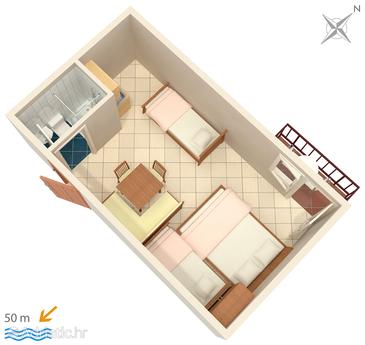 Studio flat AS-3063-a - Apartments and Rooms Duće (Omiš) - 3063