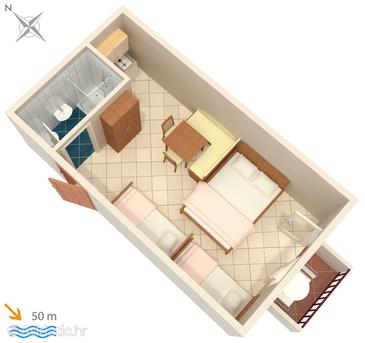 Studio flat AS-3063-b - Apartments and Rooms Duće (Omiš) - 3063