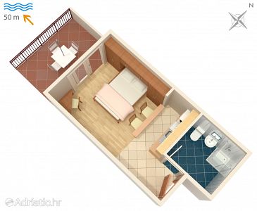 Studio flat AS-3074-f - Apartments and Rooms Milna (Hvar) - 3074
