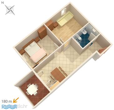 Plan Potočnica, Plan u smještaju tipa apartment, WIFI.