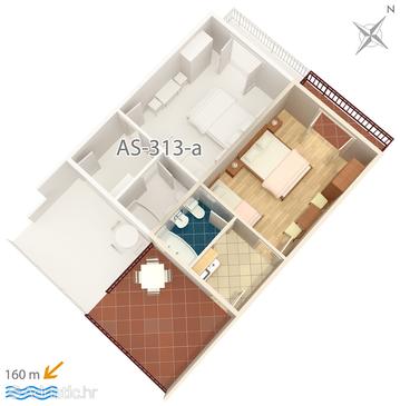 Studio flat AS-313-b - Apartments Podaca (Makarska) - 313