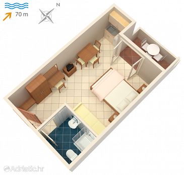 Studio flat AS-3248-e - Apartments and Rooms Vinjerac (Zadar) - 3248