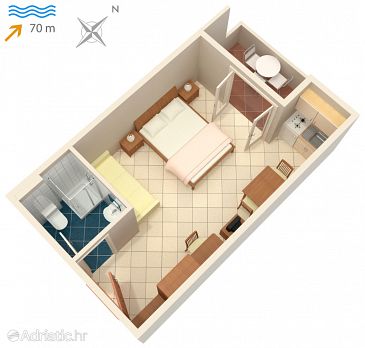Studio flat AS-3248-i - Apartments and Rooms Vinjerac (Zadar) - 3248