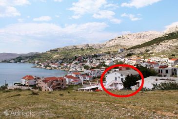 Property - Rooms 3306 Property Metajna (Pag) - Accommodation 3306 - Rooms near sea with sandy beach.