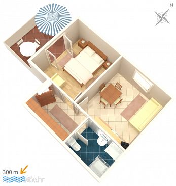 Apartment A-4059-b - Apartments Mandre (Pag) - 4059