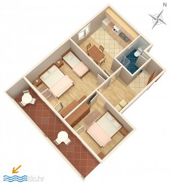 Apartment A-4067-a - Apartments and Rooms Novalja (Pag) - 4067