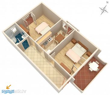 Apartment A-4067-b - Apartments and Rooms Novalja (Pag) - 4067