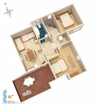 Apartment A-4071-a - Apartments Stara Novalja (Pag) - 4071