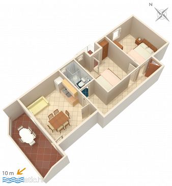 Apartment A-4086-a - Apartments Kustići (Pag) - 4086