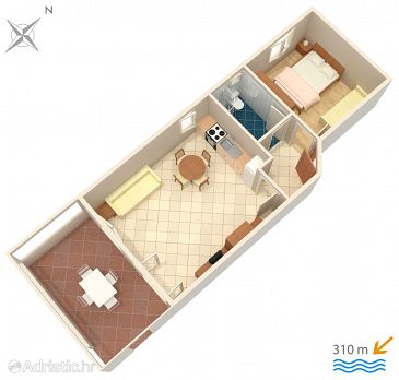 Apartment A-4089-a - Apartments Caska (Pag) - 4089