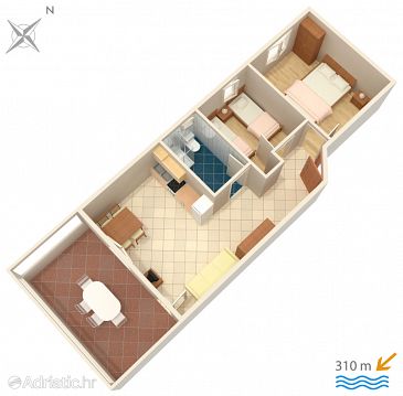 Apartment A-4089-b - Apartments Caska (Pag) - 4089