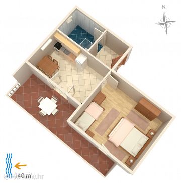 Apartment A-4116-c - Apartments Metajna (Pag) - 4116