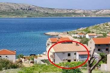 Property - Rooms 4141 Property Zubovići (Pag) - Accommodation 4141 - Rooms near sea with sandy beach.