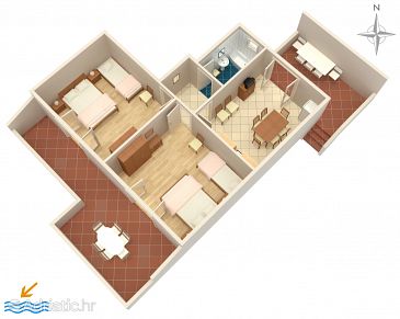 Apartment A-4151-b - Apartments Stara Novalja (Pag) - 4151