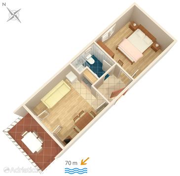 Apartment A-448-d - Apartments and Rooms Uvala Soline (Dugi otok) - 448