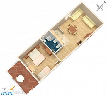 Plan Soline, Plan u smještaju tipa apartment, WIFI.