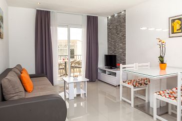 Living room Podgora, Living room u smještaju tipa apartment, dostupna klima i WIFI.