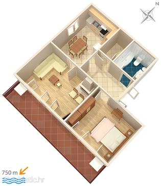 Apartment A-4988-b - Apartments Barbat (Rab) - 4988